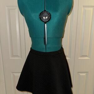 Wet Seal Black Mini A-Line Skater Skirt